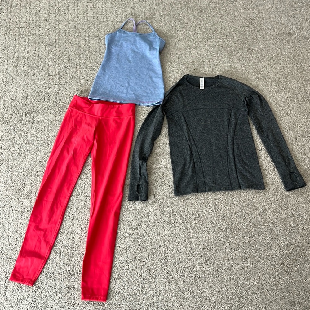 Ivivva Lot - Leggings (12), Long Sleeve (14), Tank Top (NA)